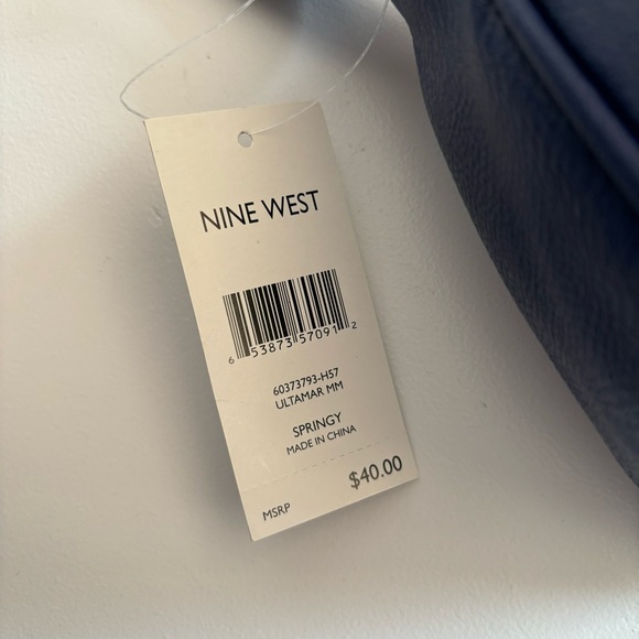 NWT Nine West Blue Everyday Crossbody Shoulder Purse - Picture 15 of 16